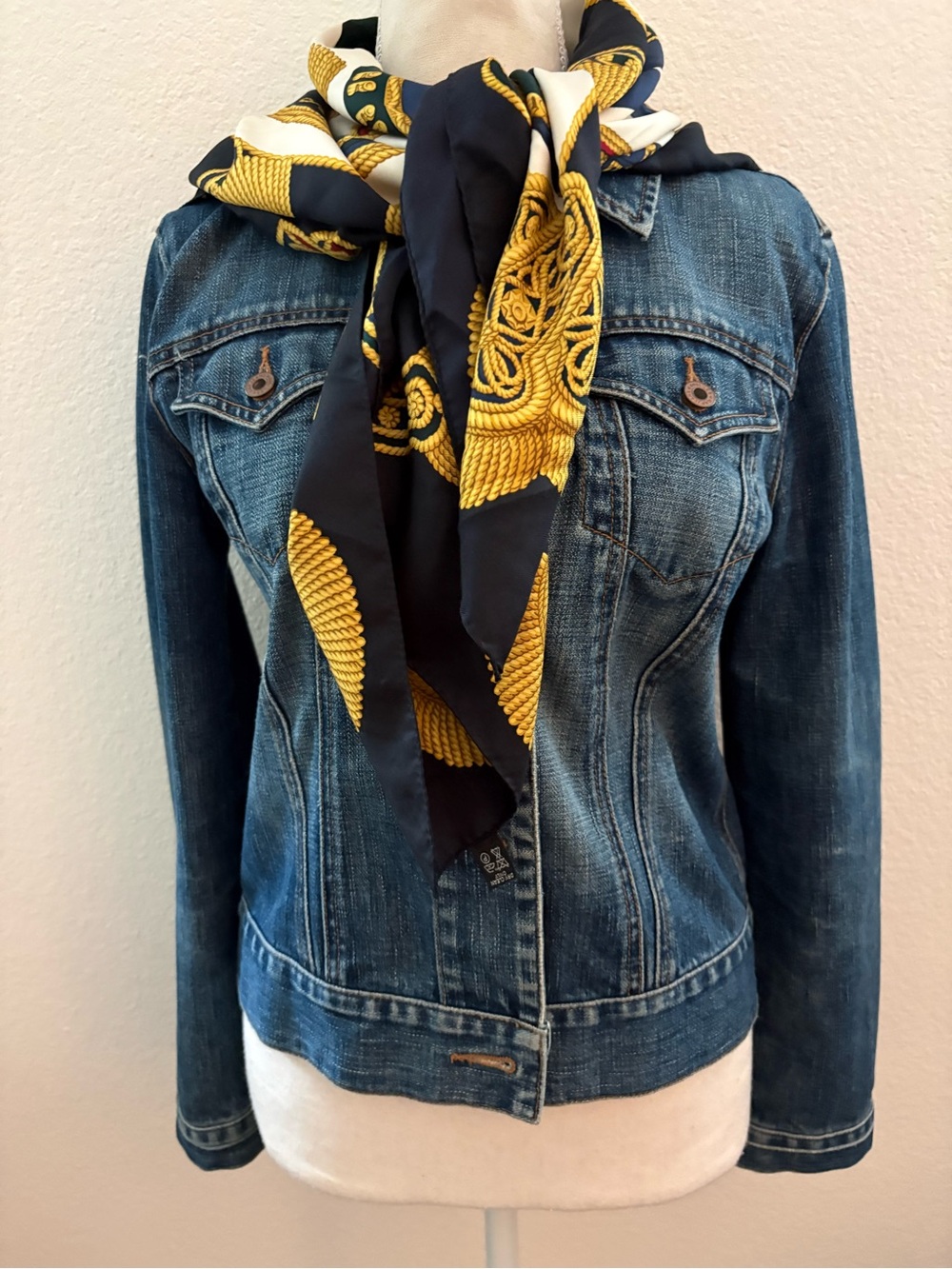 Made In Italy 100% Silk Military Motif Scarf